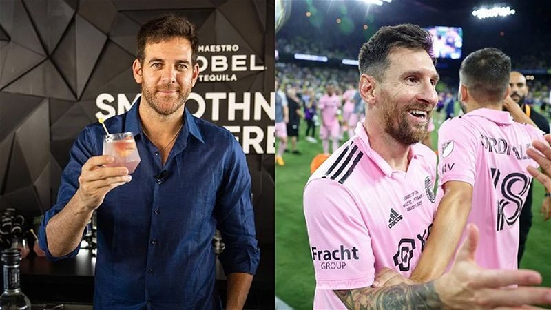 Del Potro vui mừng khi Messi gia nhập Miami